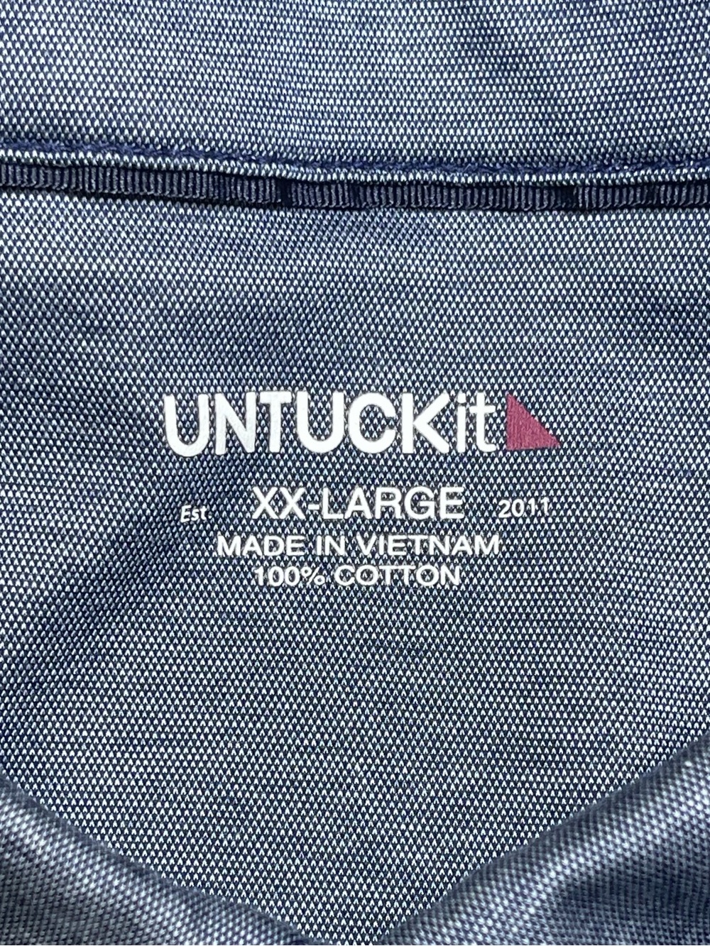 UNTUCKit Men's "Van Der Heyden" Short Sleeve Polo Gray Blue XX-Large 100%Cotton - Picture 4 of 10